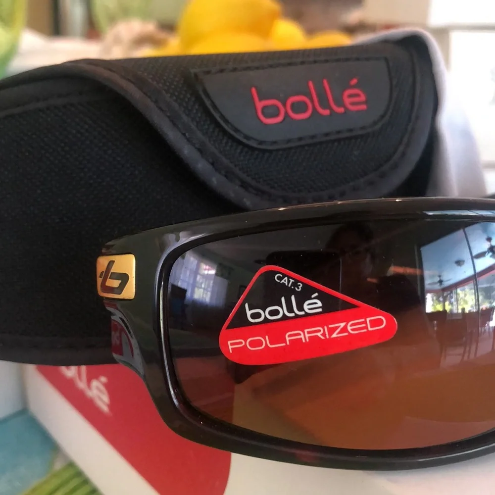NWT Bolle Sunglasses Piranha dark tort polar lens  shipper in FL New unused - Picture 2 of 6